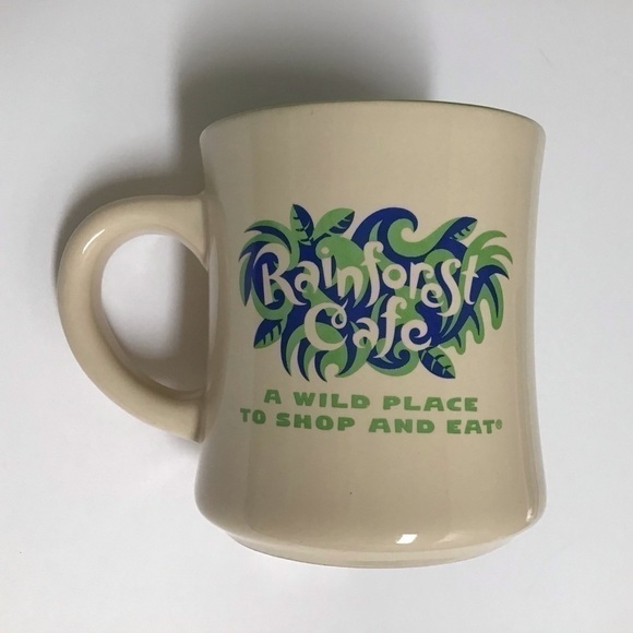 Disney Rainforest Cafe Coffee Mug PAIR A Wild Place To Shop and Eat 1999 Ceramic - Picture 4 of 16